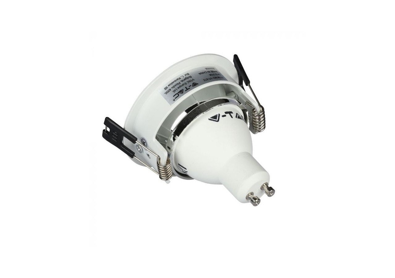 Raccord GU10 Blanc Chorme Rond