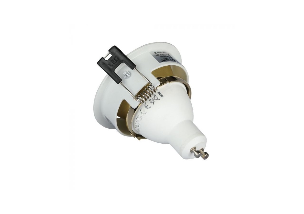 Raccord GU10 Or Blanc Rond