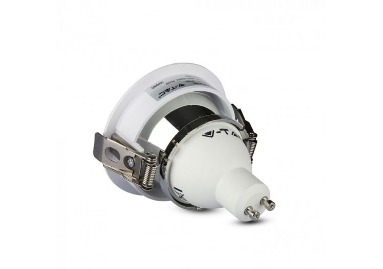 Raccord GU10 Blanc+Chorme Rond