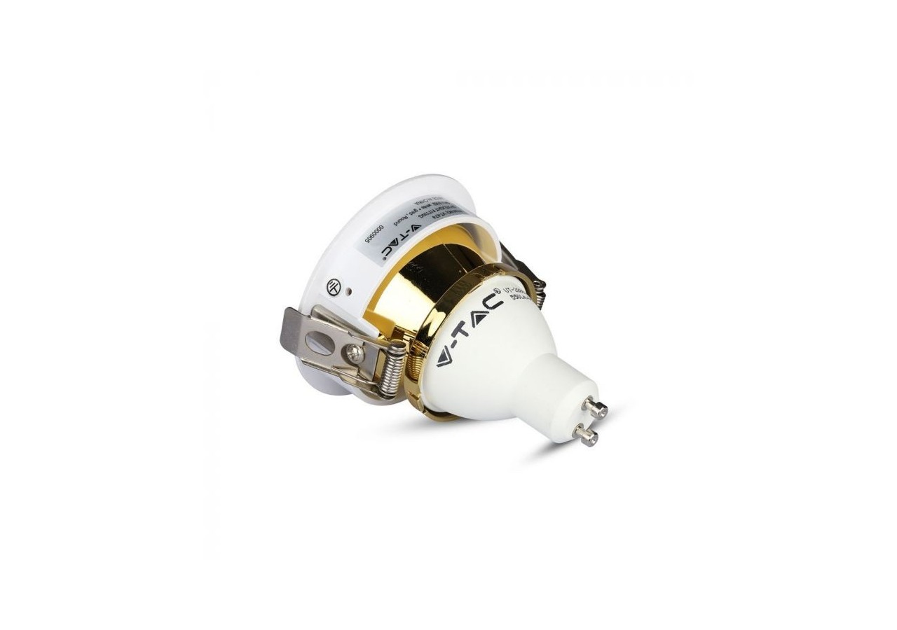 Raccord GU10 Blanc+Or Rond
