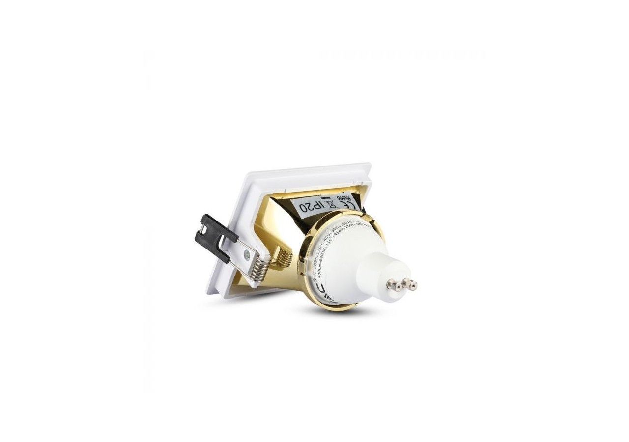 Raccord GU10 Blanc+Or Carré