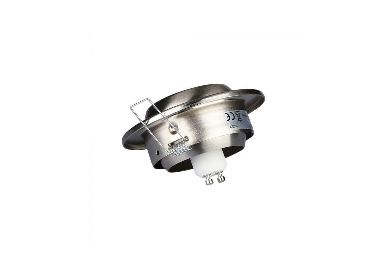 Raccord GU10 Rond Angle Changeant Nickel Satiné