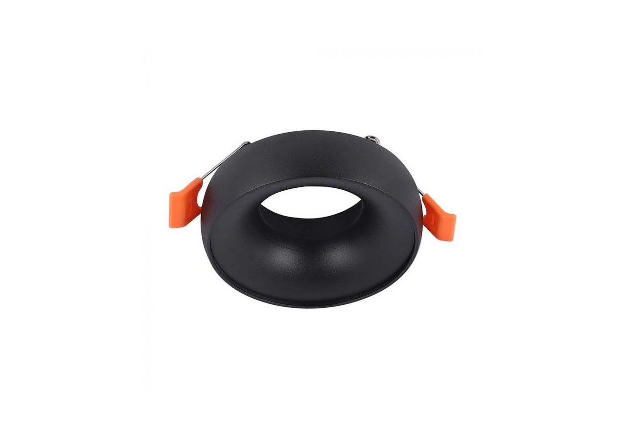 Raccord GU10 Cadre Noir Rond Réflecteur Noir