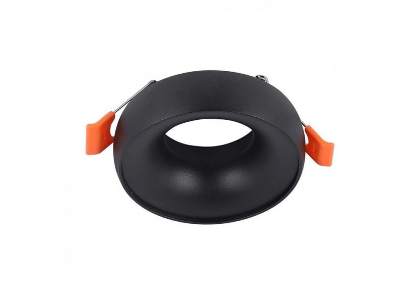 Raccord GU10 Cadre Noir Rond Réflecteur Noir