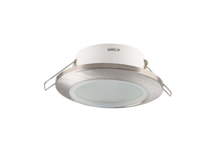 Raccord GU10 Rond Nickel Satiné