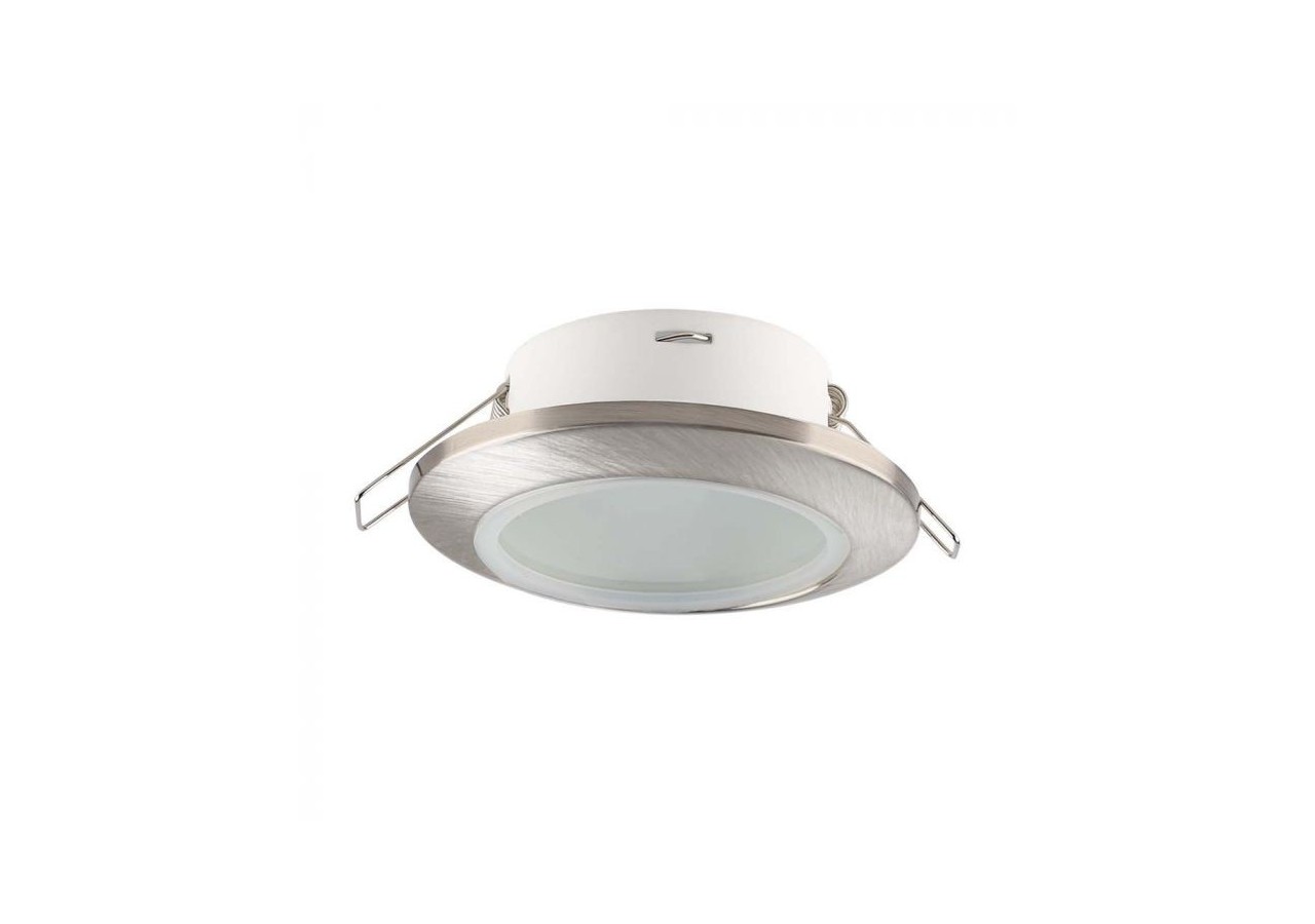 Raccord GU10 Rond Nickel Satiné