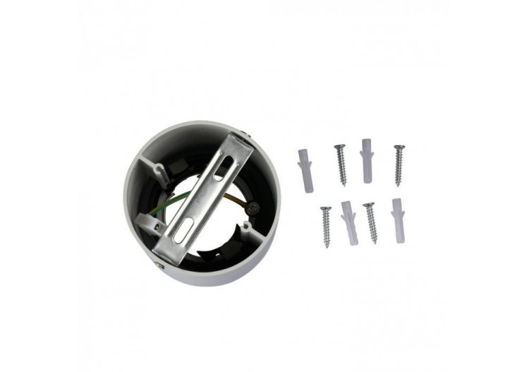 Raccord GU10 Rond Blanc IP54