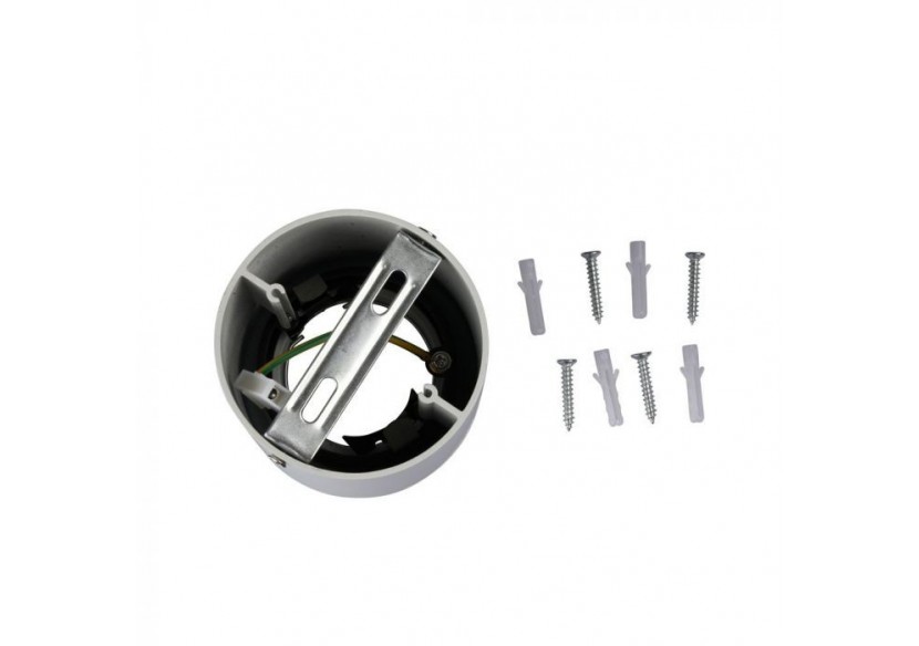 Raccord GU10 Rond Blanc IP54