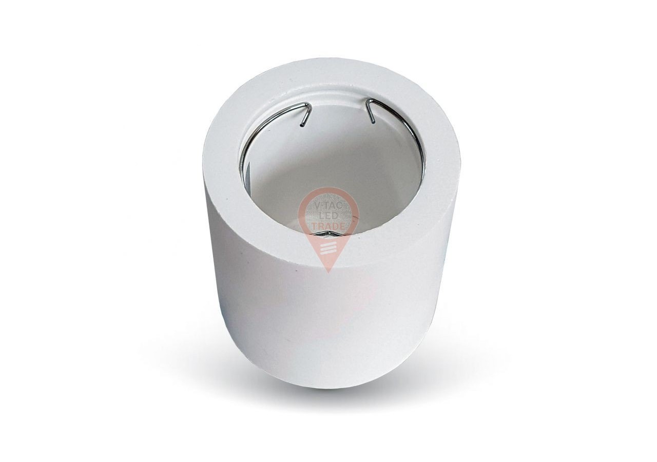Raccord GU10 Rond Gypse Blanc