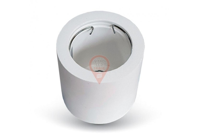 Raccord GU10 Rond Gypse Blanc