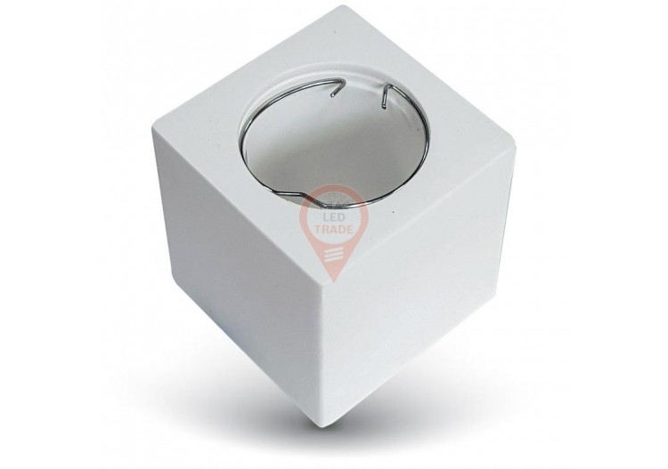 Raccord GU10 Carré Gypse Blanc