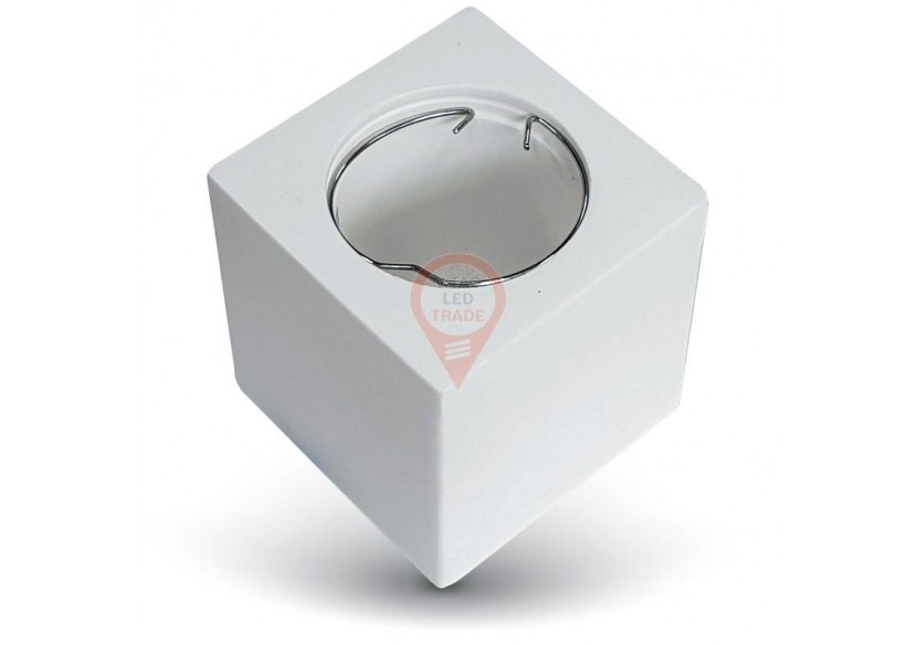 Raccord GU10 Carré Gypse Blanc