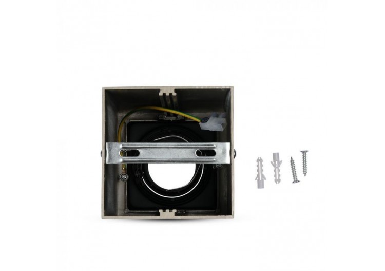 Raccord GU10 Carré Nickel Satiné