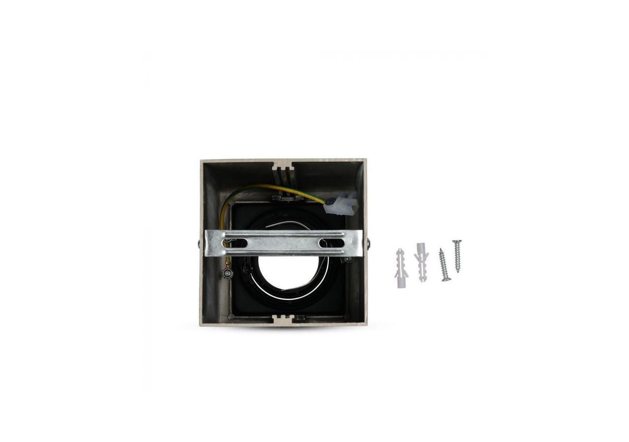 Raccord GU10 Carré Nickel Satiné