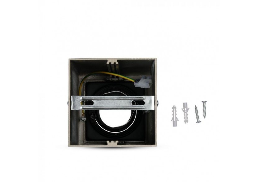 Raccord GU10 Carré Nickel Satiné Raccord GU10 Carré Nickel Satiné