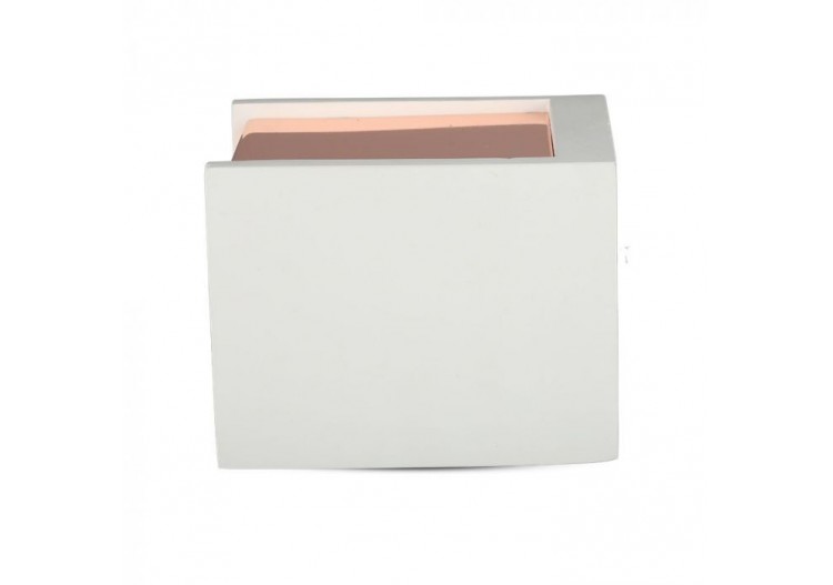 Raccord GU10 Surface en Gypse Carré Inférieur Or Rose Mat