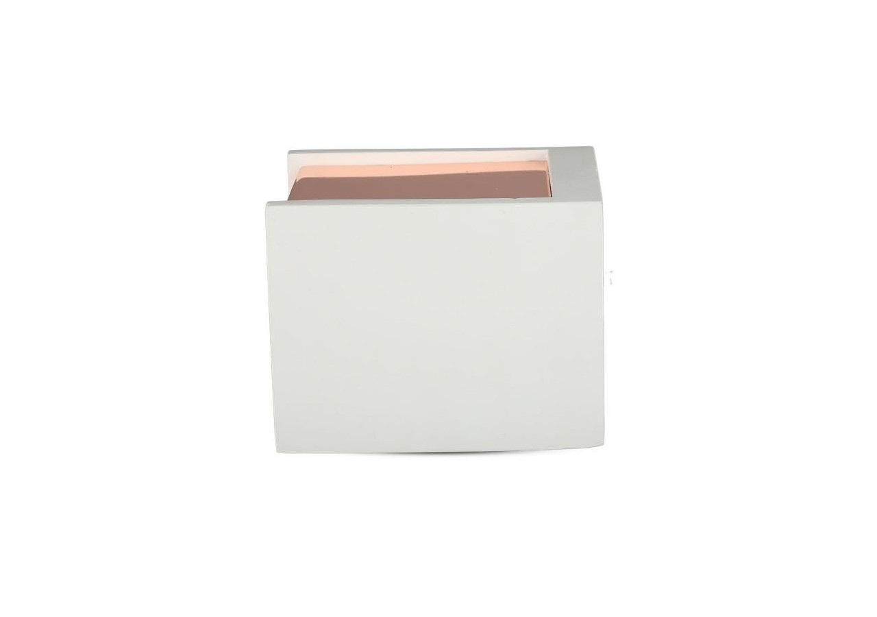 Raccord GU10 Surface en Gypse Carré Inférieur Or Rose Mat