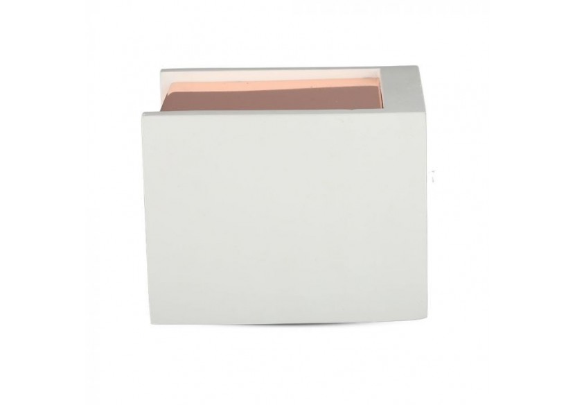 Raccord GU10 Surface en Gypse Carré Inférieur Or Rose Mat