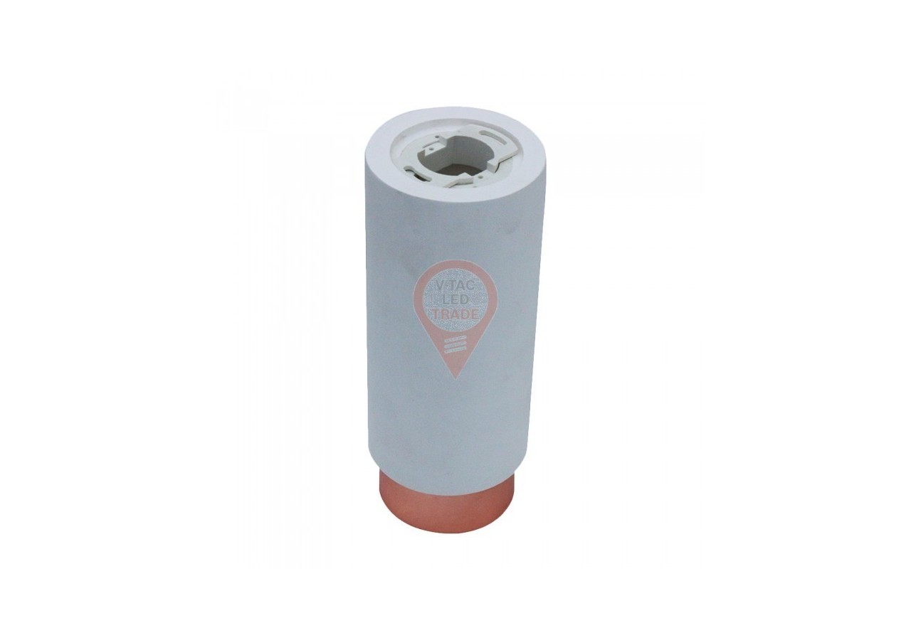 Raccord GU10 en métal de gypse avec fond en or rose mat