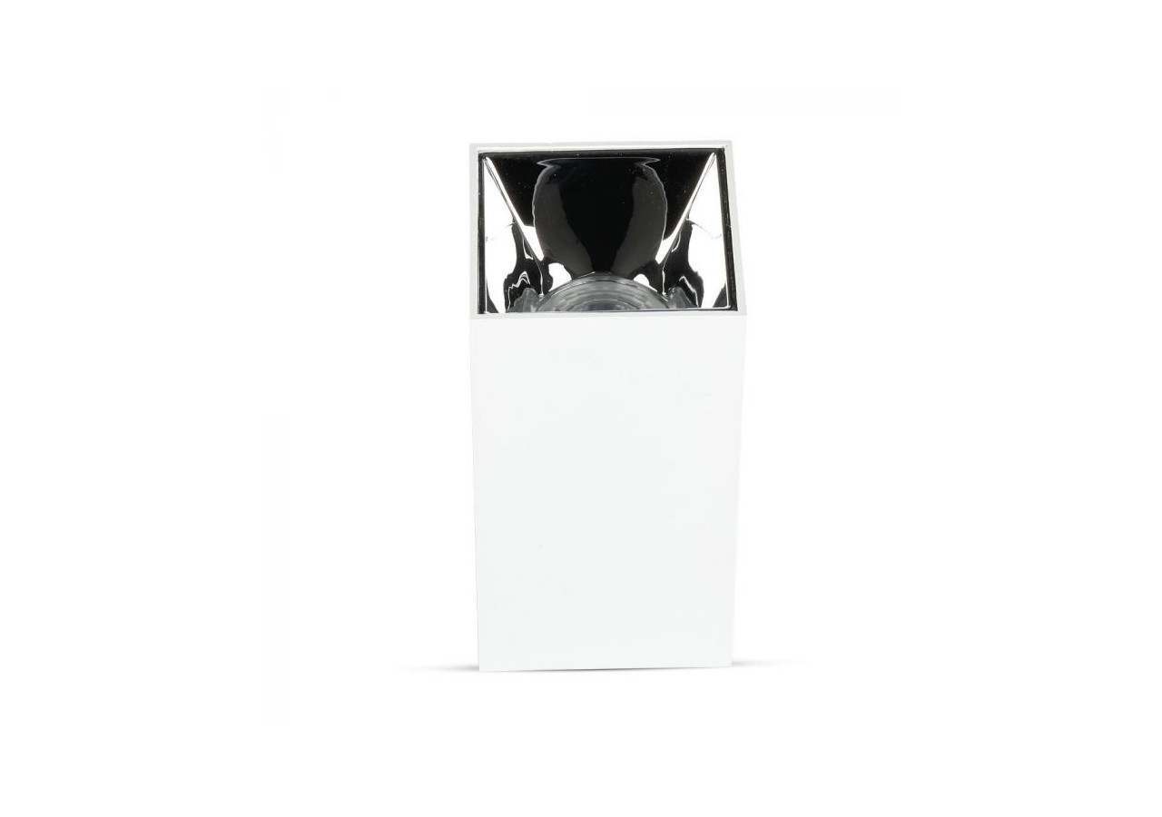 Raccord GU10 Carré Blanc & Chrome