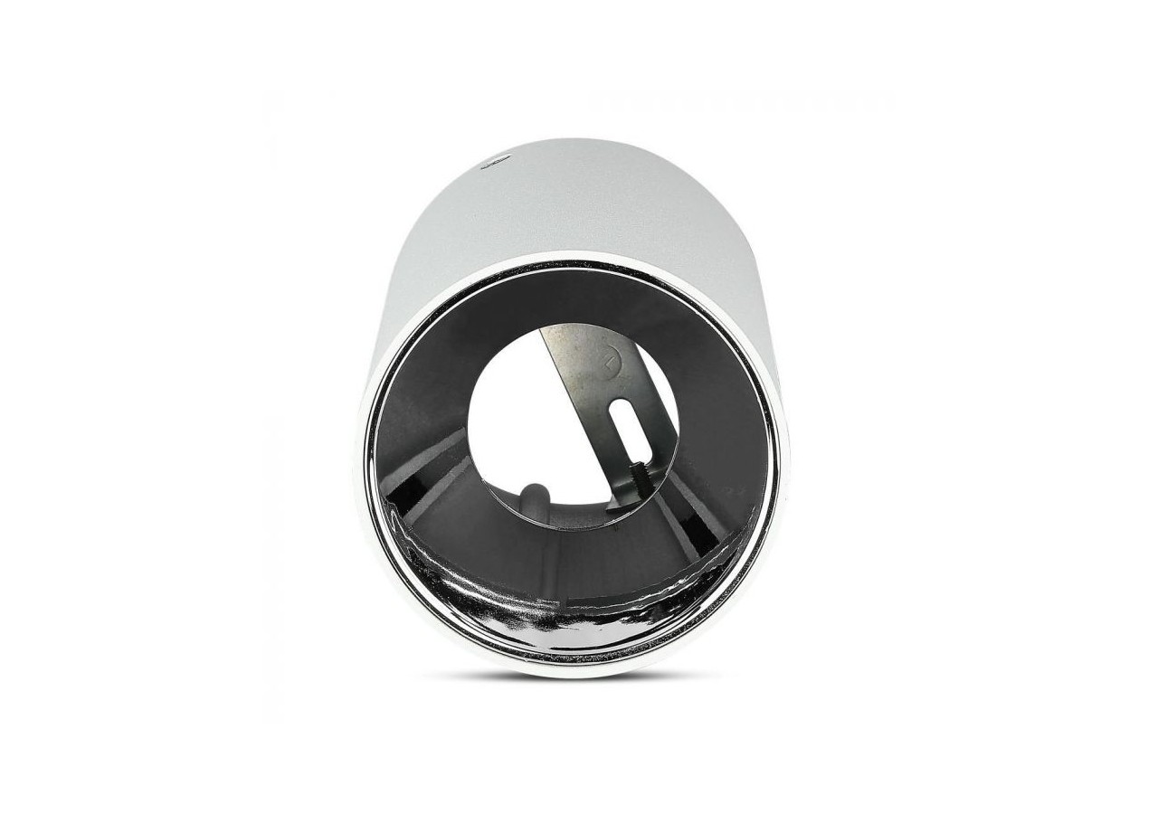 Raccord GU10 Rond Blanc & Chrome