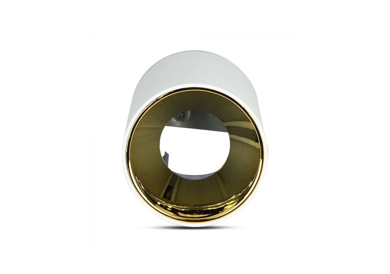 Raccord GU10 Rond Blanc & Or