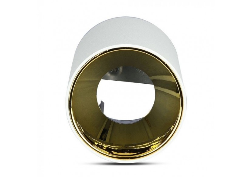 Raccord GU10 Rond Blanc & Or