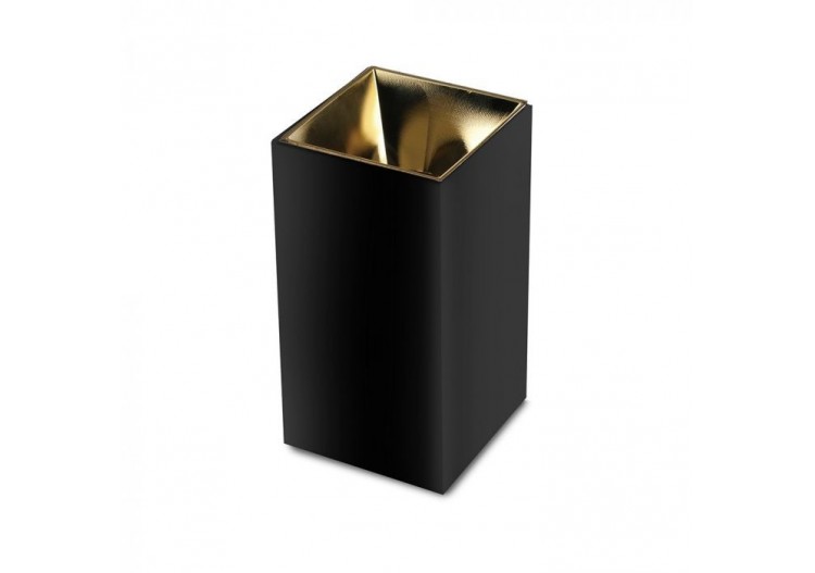 Raccord GU10 Carré Noir Or