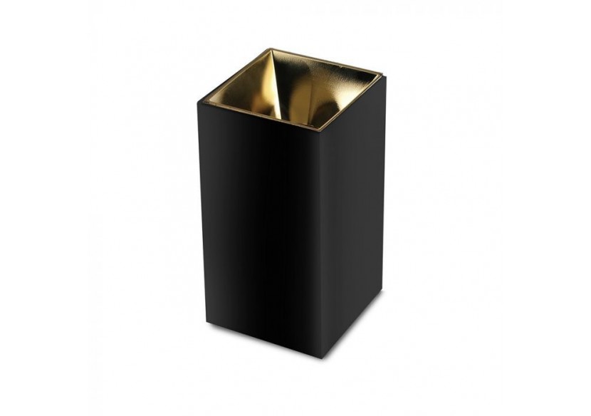 Raccord GU10 Carré Noir Or