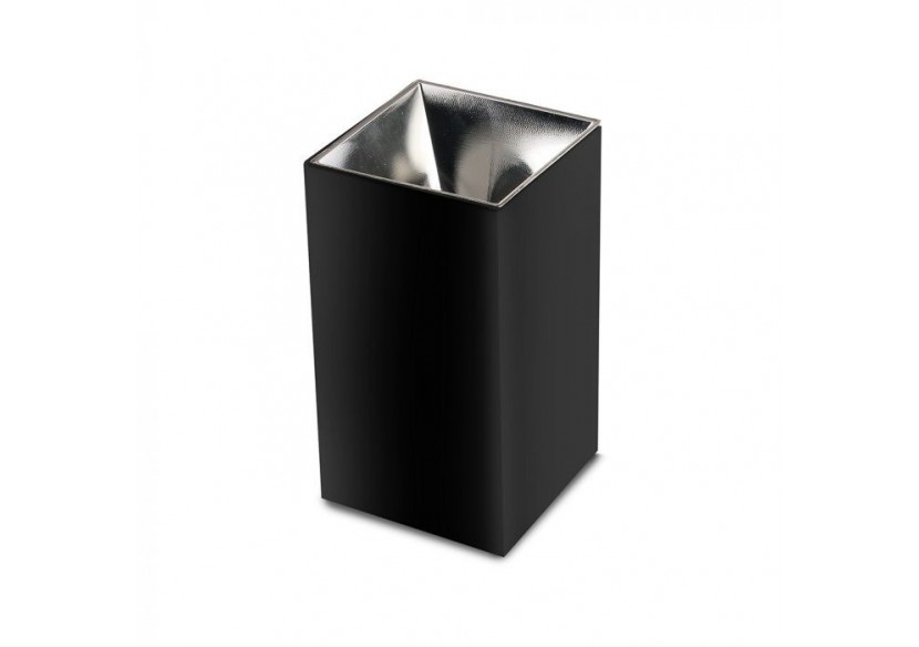 Raccord GU10 Carré Noir Chrome