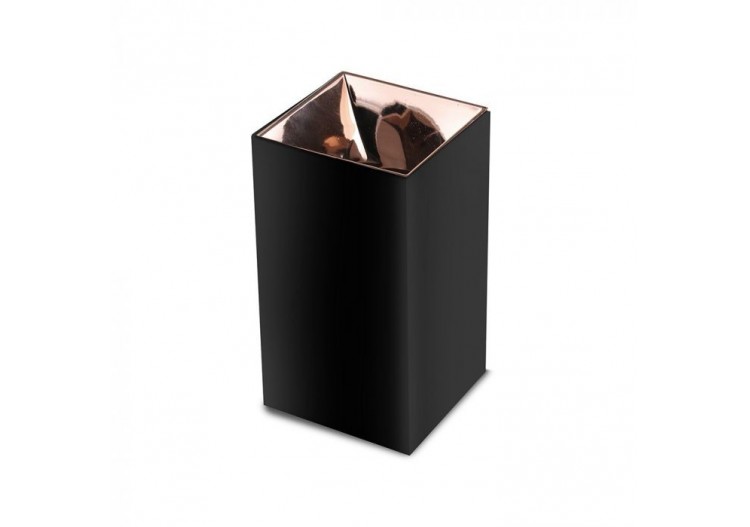 Raccord GU10 Carré Noir Or Rose