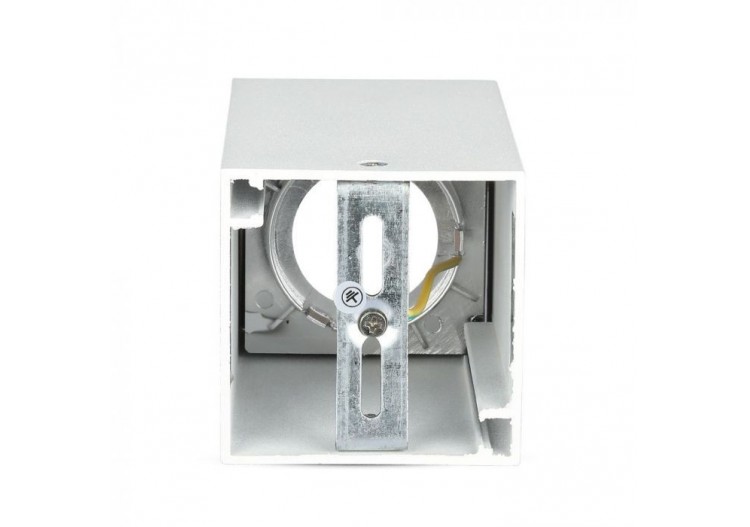 Raccord GU10 Carré Blanc & Or Rose