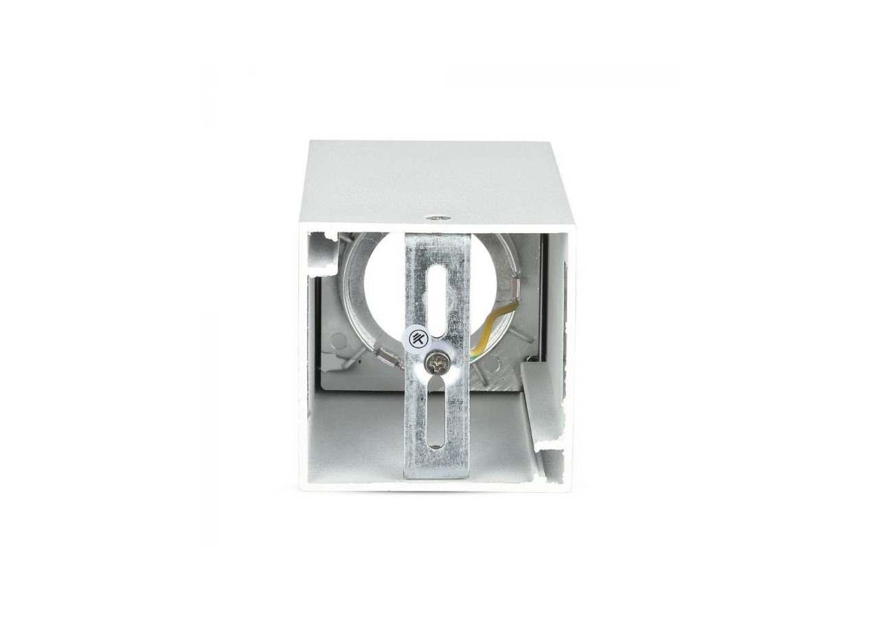 Raccord GU10 Carré Blanc & Or Rose