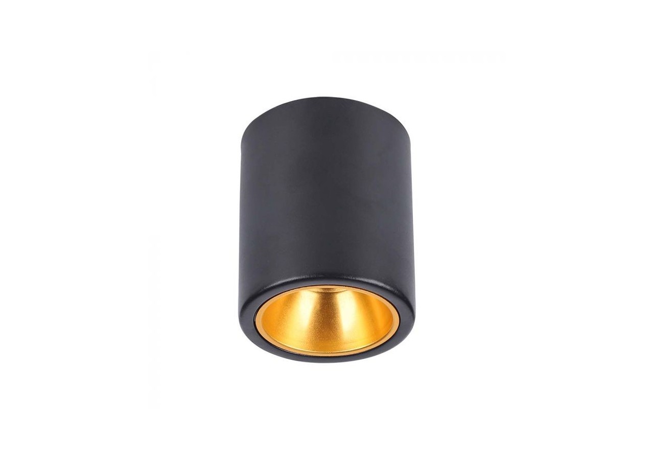 Raccord GU10 en saillie rond noir