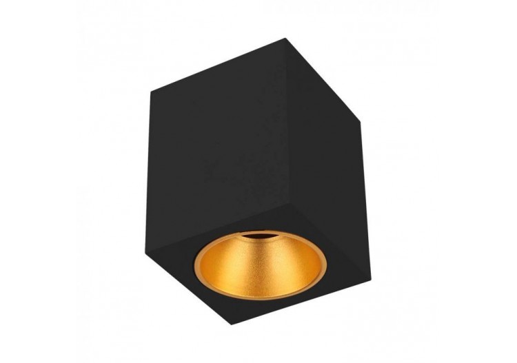 Raccord GU10 à montage en surface carré noir