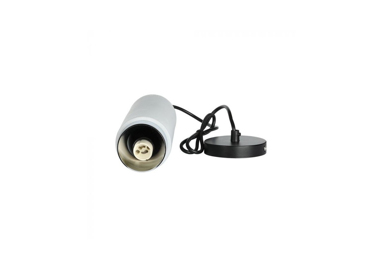 Raccord GU10 Gypse Béton Pendentif Métal Fond Chromé
