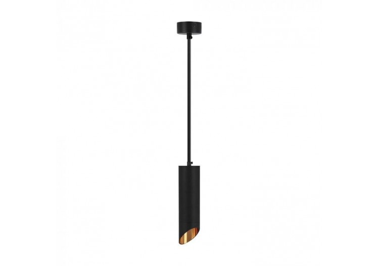 1xGU10 Pendentif Suspendu Noir D:55x200mm