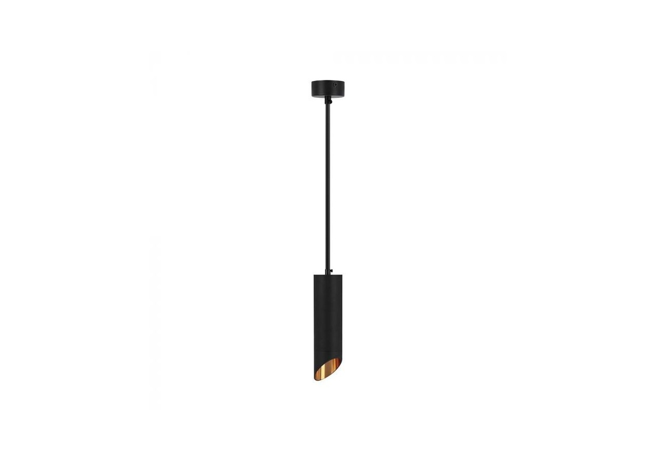1xGU10 Pendentif Suspendu Noir D:55x200mm