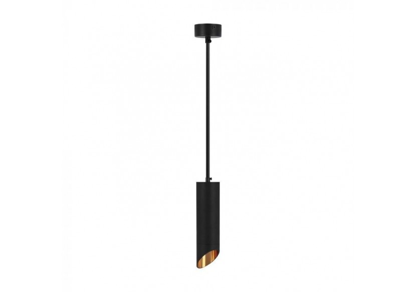 1xGU10 Pendentif Suspendu Noir D:55x300mm