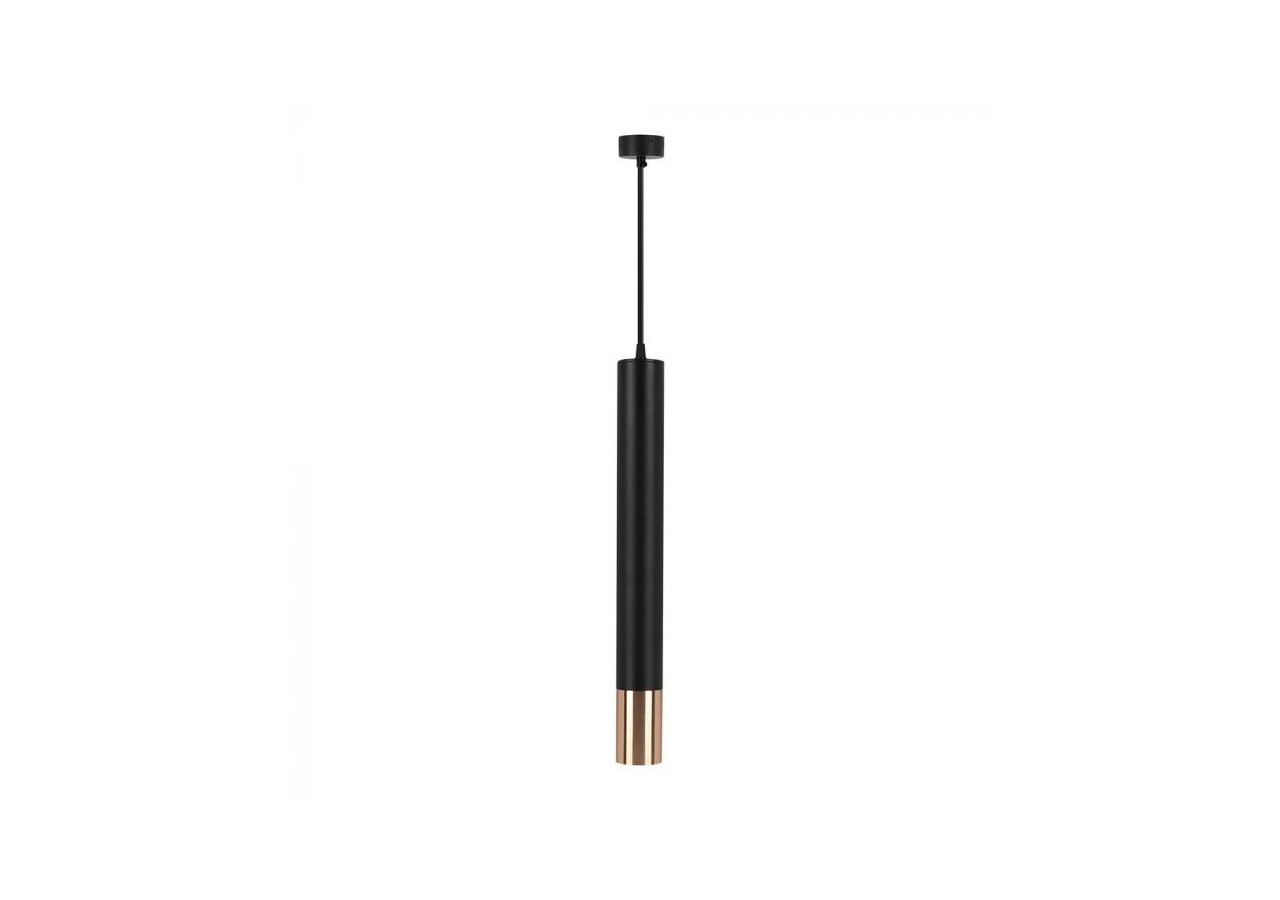 1xGU10 Pendentif Suspendu Noir Or D:60x500mm