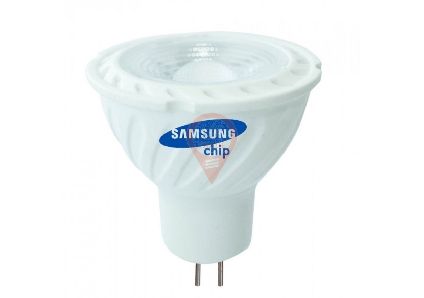 Projecteur LED SAMSUNG CHIP - GU5.3 6,5W MR16 Cache-lentille en plastique ondulé 110` 3000K