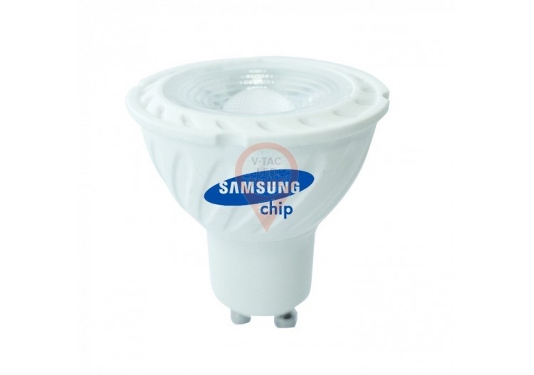 Spot LED SAMSUNG CHIP - GU10 6,5W Ondulation Plastique 38` Gradable 3000K