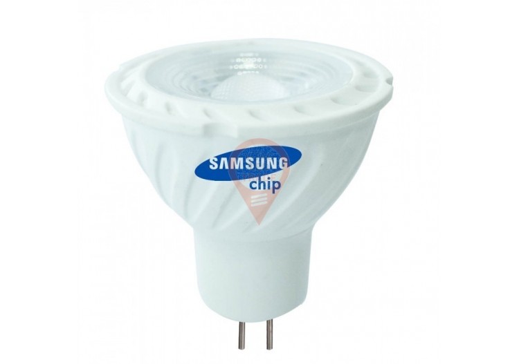 Projecteur LED SAMSUNG CHIP - GU5.3 6,5W MR16 Cache-lentille en plastique ondulé 38` 6400K