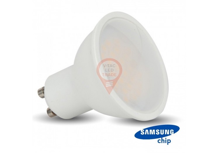 Spot LED SAMSUNG CHIP - GU10 5W Plastique Lisse 110`D 3000K