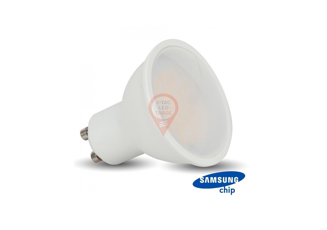Spot LED SAMSUNG CHIP - GU10 5W Plastique Lisse 110`D 3000K