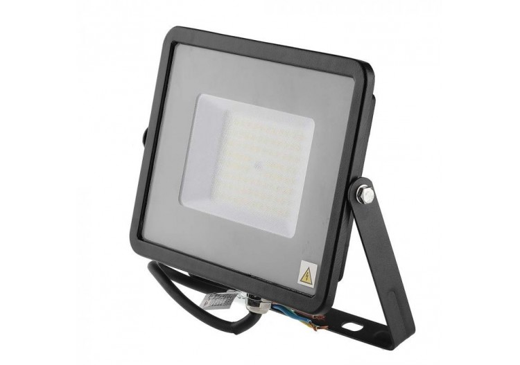 Projecteur LED 50W SMD Puce SAMSUNG Corps Noir Mince 4000K
