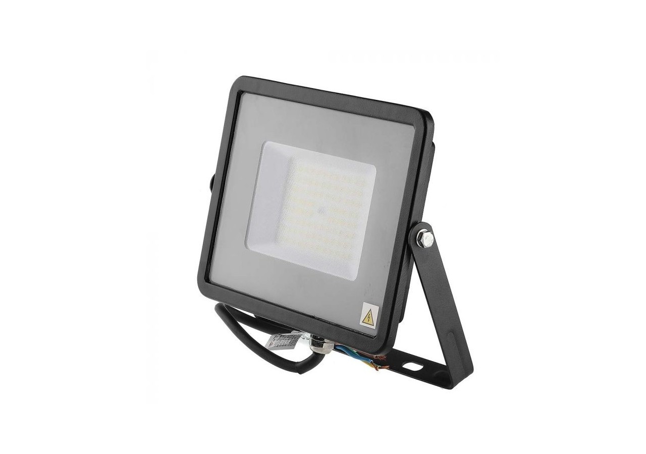 Projecteur LED 50W SMD Puce SAMSUNG Corps Noir Mince 4000K