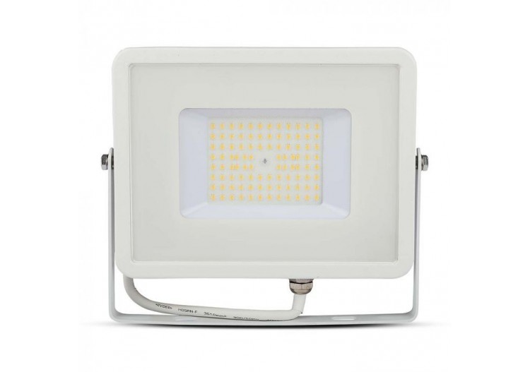 Projecteur LED 50W SMD Puce SAMSUNG Corps Blanc Mince 4000K