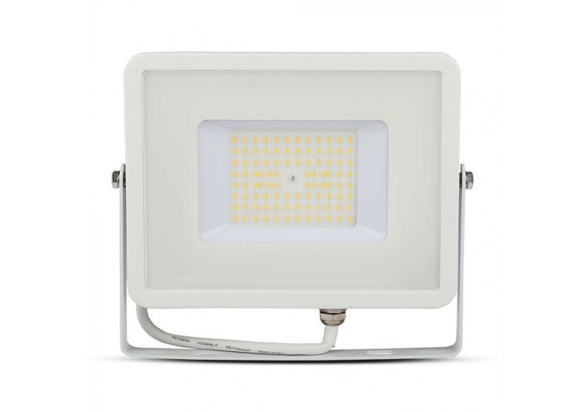 Projecteur LED 50W SMD Puce SAMSUNG Corps Blanc Mince 4000K