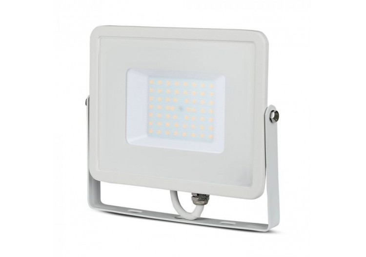 Projecteur LED 50W SMD Puce SAMSUNG Corps Blanc 4000K